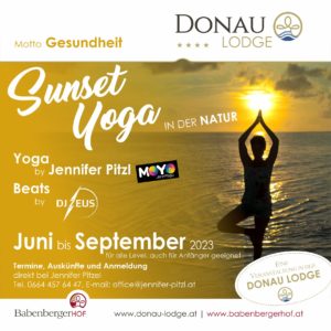 Sunset Yoga in der Donau Lodge